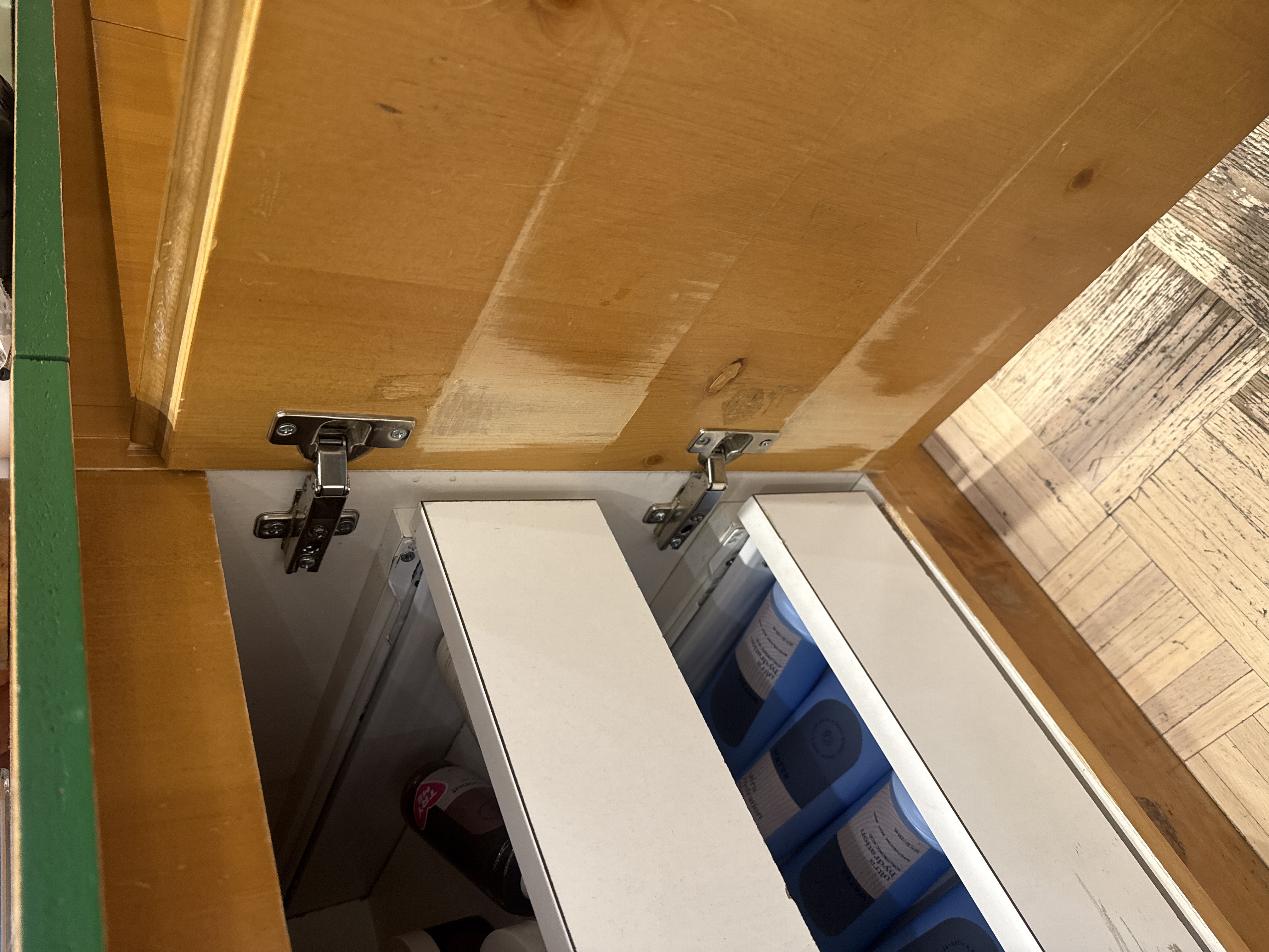 Cabinet hinge repair after — Three Forks Handyman