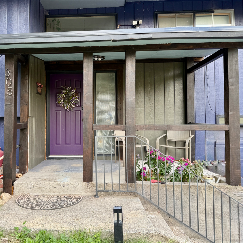 Exterior porch and door work by Three Forks