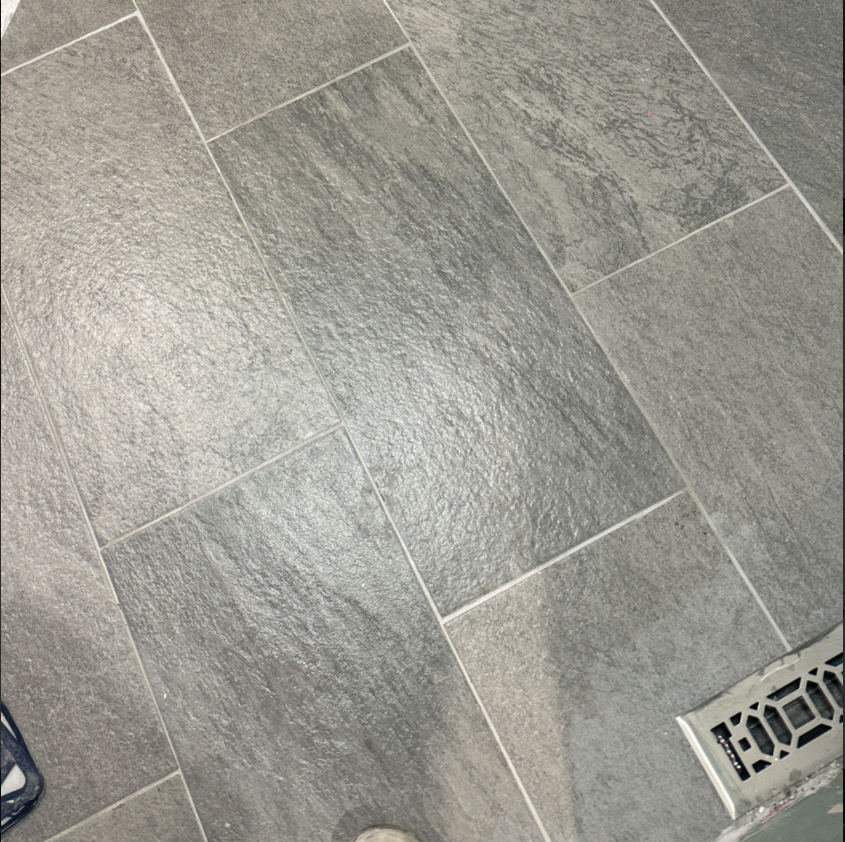 Tile flooring installation by Three Forks